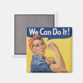 Rosie the Riveter: Starke Frauen Empowerment Magnet (Vorderseite/Rückseite)