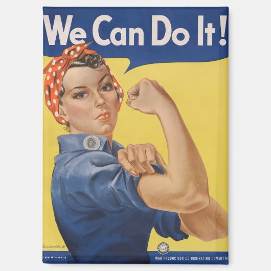 Rosie the Riveter: Starke Frauen Empowerment Magnet (Vorderseite)