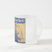 Rosie the Riveter: Starke Frauen Empowerment Mattglastasse (VorderseiteRechts)