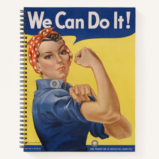 Rosie the Riveter: Starke Frauen Empowerment Notizblock (Vorderseite)