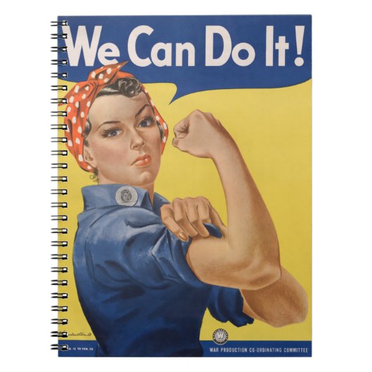 Rosie the Riveter: Starke Frauen Empowerment Notizblock (Vorderseite)