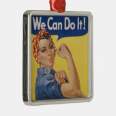 Rosie the Riveter: Starke Frauen Empowerment Ornament Aus Metall (Rechts)