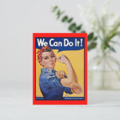 Rosie the Riveter: Starke Frauen Empowerment Postkarte (Stehend Vorderseite)