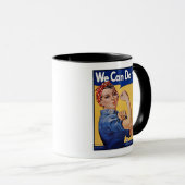 Rosie the Riveter: Starke Frauen Empowerment Tasse (VorderseiteRechts)