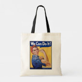 Rosie the Riveter: Starke Frauen Empowerment Tragetasche (Rückseite)