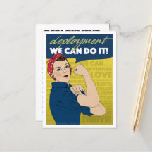 Rosie the Riveter Stationierung Goals Postcard