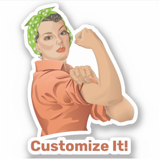 Rosie the Riveter Sticker (Vorderseite)