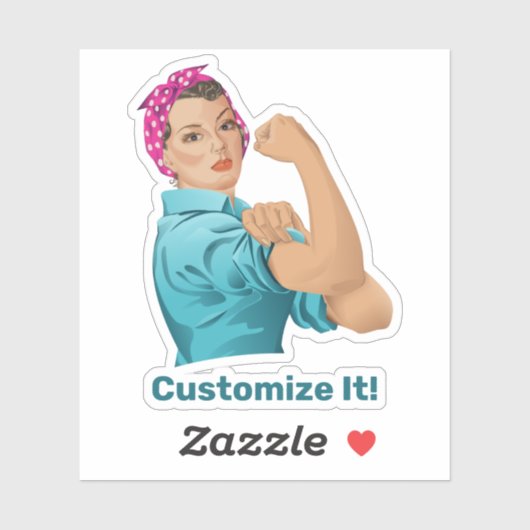 Rosie the Riveter Sticker (Blatt)
