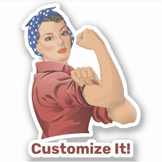Rosie the Riveter Sticker (Vorderseite)