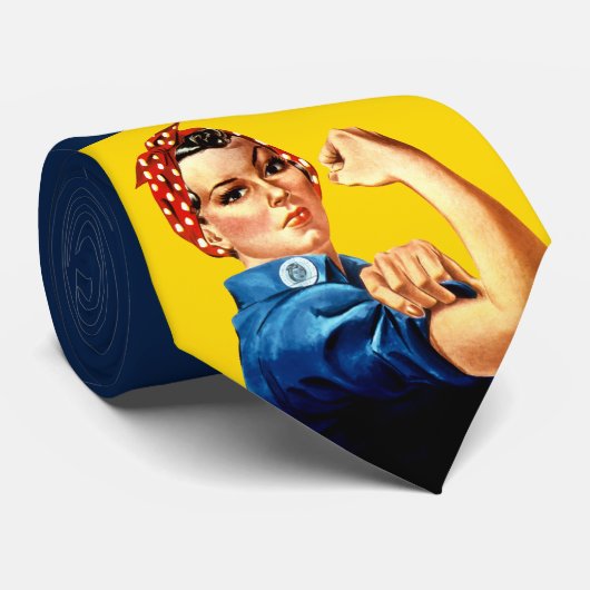 Rosie the Riveter | STIMMEN BLAUE | Konstruktion v Krawatte (Gerollt)