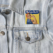 Rosie the Riveter Strong Women in Workforce Button (Beispiel)