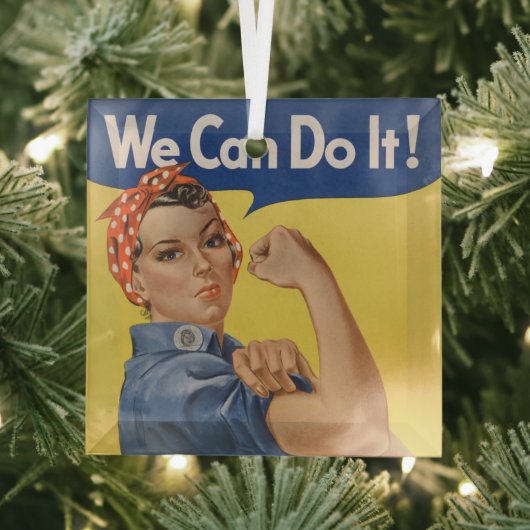 Rosie the Riveter Strong Women in Workforce Ornament Aus Glas (Insitu)