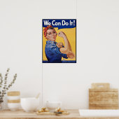 Rosie the Riveter Strong Women in Workforce Poster (Küche)