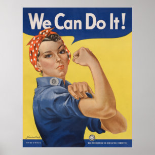 Rosie the Riveter Strong Women in Workforce Poster