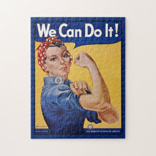 Rosie the Riveter Strong Women in Workforce Puzzle