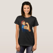 Rosie The Riveter - T - Shirt für weibliche Lehrer (Vorne ganz)