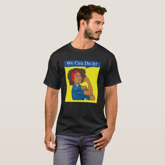 Rosie the Riveter T-Shirt We Can Do It African Ame (Vorne ganz)