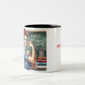 Rosie the Riveter Teacher Zweifarbige Tasse (Mittel)