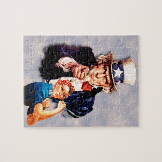 Rosie the Riveter & Uncle Sam design Puzzle (Horizontal)