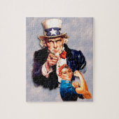 Rosie the Riveter & Uncle Sam design Puzzle (Vertikal)