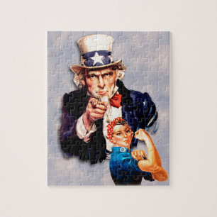 Rosie the Riveter & Uncle Sam design Puzzle