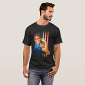 Rosie the Riveter und getragen American Flag T-Shirt (Vorne ganz)