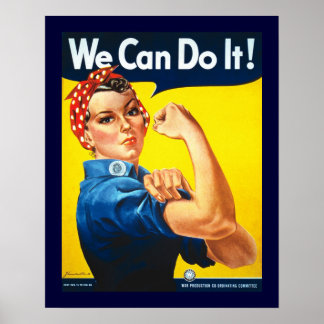 Rosie the Riveter Vintag Poster