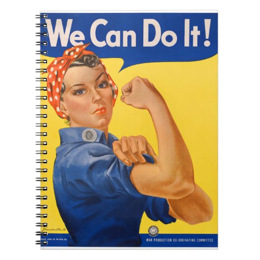 Rosie the Riveter Vintage Poster Notizblock (Vorderseite)