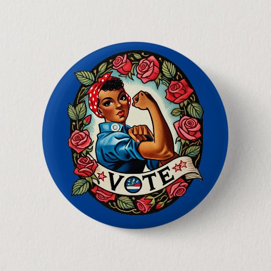 Rosie the Riveter Vote Button (Vorderseite)