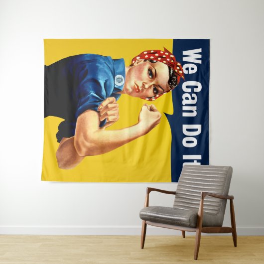 Rosie the Riveter | Wandtapeten | Wir können es tu Wandteppich (Beispiel (Horizontal))
