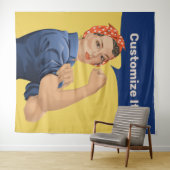 Rosie the Riveter Wandteppich (Beispiel (Horizontal))