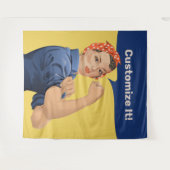 Rosie the Riveter Wandteppich (Vorderseite (Horizontal))