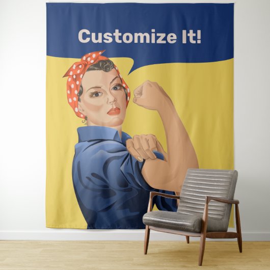 Rosie the Riveter Wandteppich (Beispiel)