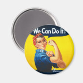Rosie the Riveter - "We can do it!" Magnet (Vorderseite/Rückseite)