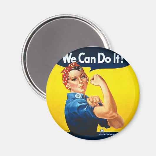 Rosie the Riveter - "We can do it!" Magnet (Vorderseite/Rückseite)
