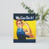 Rosie the Riveter - "We can do it!" Postkarte (Stehend Vorderseite)