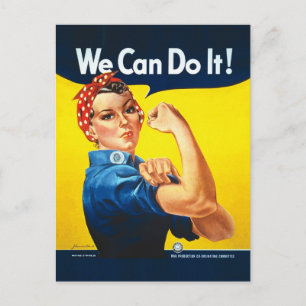 Rosie the Riveter - "We can do it!" Postkarte