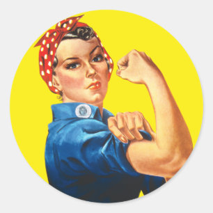 Rosie the Riveter, We Can Do It! Runder Aufkleber