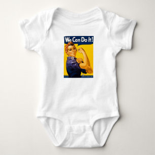 Rosie the Riveter We Can Do It Vintage Baby Strampler