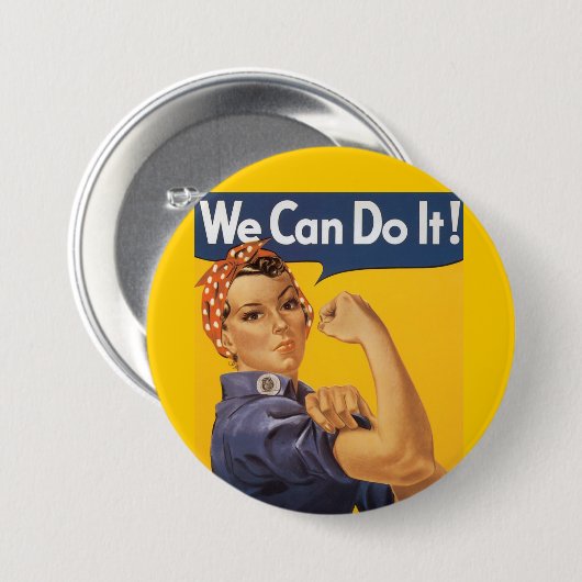 Rosie the Riveter "We Can IT" Button (Vorne & Hinten)