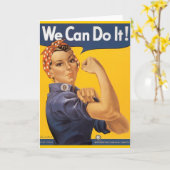 Rosie the Riveter "We Can IT" Karte (Gelbe Blume)
