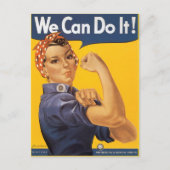 Rosie the Riveter "We Can IT" Postkarte (Vorderseite)