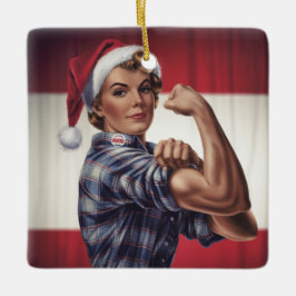 Rosie the Riveter Weihnachtsbaumschmuck Keramikornament