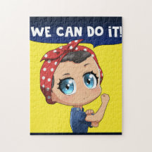 Rosie the Riveter Wir können es Chibi Girl Anime