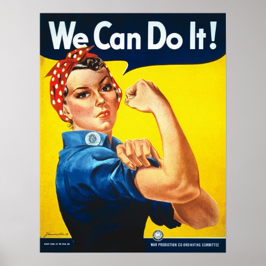 Rosie the Riveter, wir können es schaffen! Plakatd Poster (Vorne)