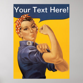 Rosie the Riveter Wir können es tun! Anpassbarer T Poster