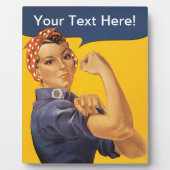Rosie the Riveter Wir können es tun! Ihr Text hier Fotoplatte (Vorderseite)