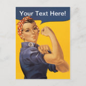 Rosie the Riveter Wir können es tun! Ihr Text hier Postkarte (Vorderseite)