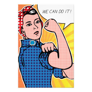 Rosie the Riveter Wir können es tun! Pop Art Polka Fotodruck