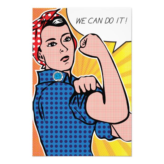 Rosie the Riveter Wir können es tun! Pop Art Polka Fotodruck (Vorne)